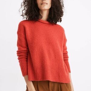 Madewell Fulton Pullover Sweater in Vintage Dahlia Size S